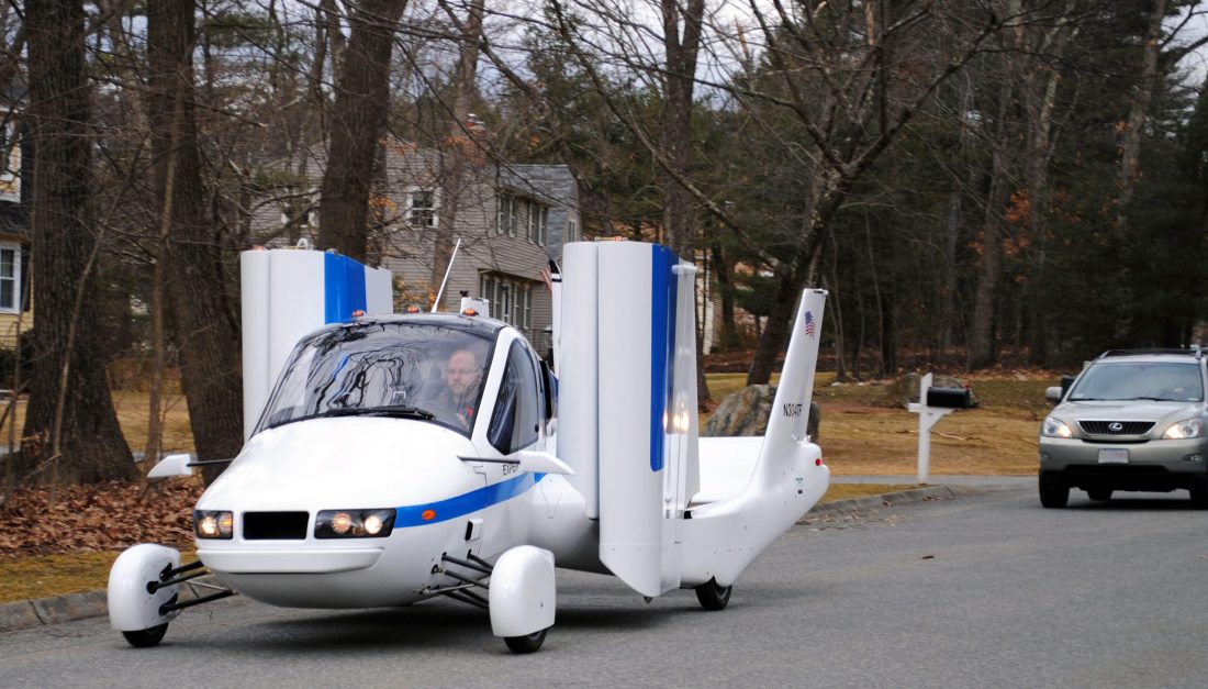 Terrafugia Flying Car Prototype on Road